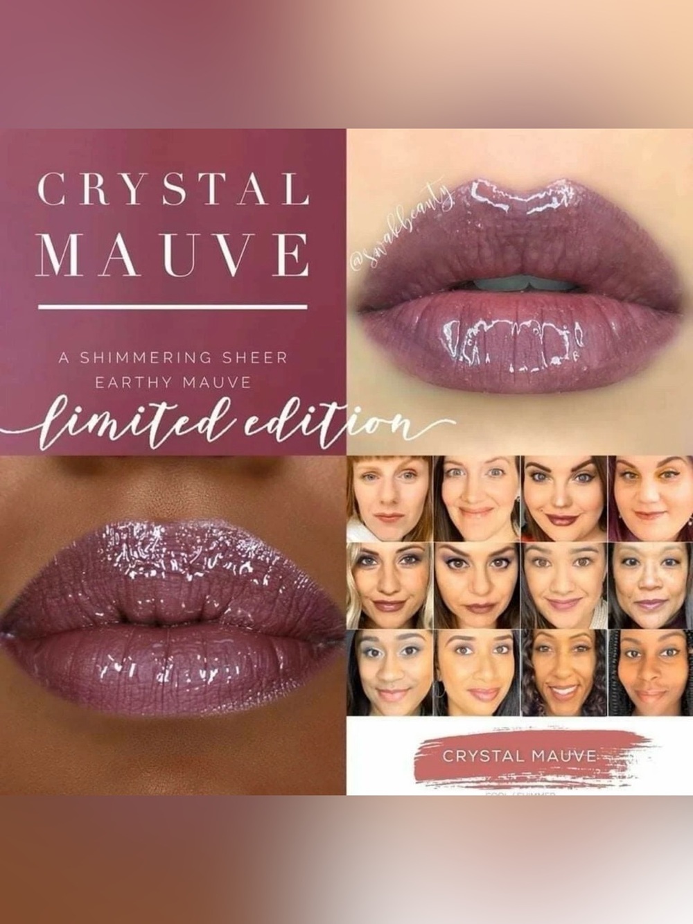 Crystal Mauve Shimmer Sheer Lipsense- Limited Edition